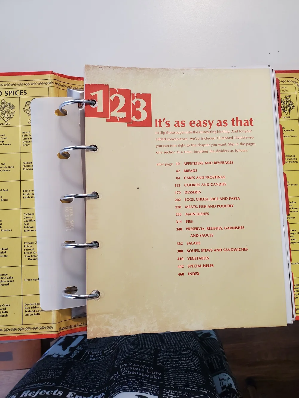 Betty Crocker Red & Yellow Vintage Recipe Hardcover Cookbook, Year 1972